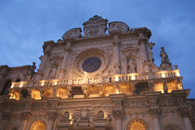 Lecce Santa Croce la façade