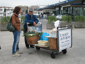 Naples vendeur de cacachuètes