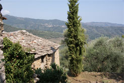 paysage de Ligurie à Villatella