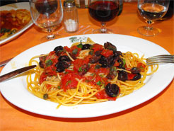 spaghetini aux olives de Campanie
