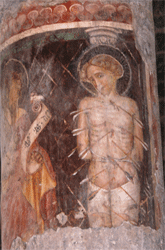 Albenga, pilier peint